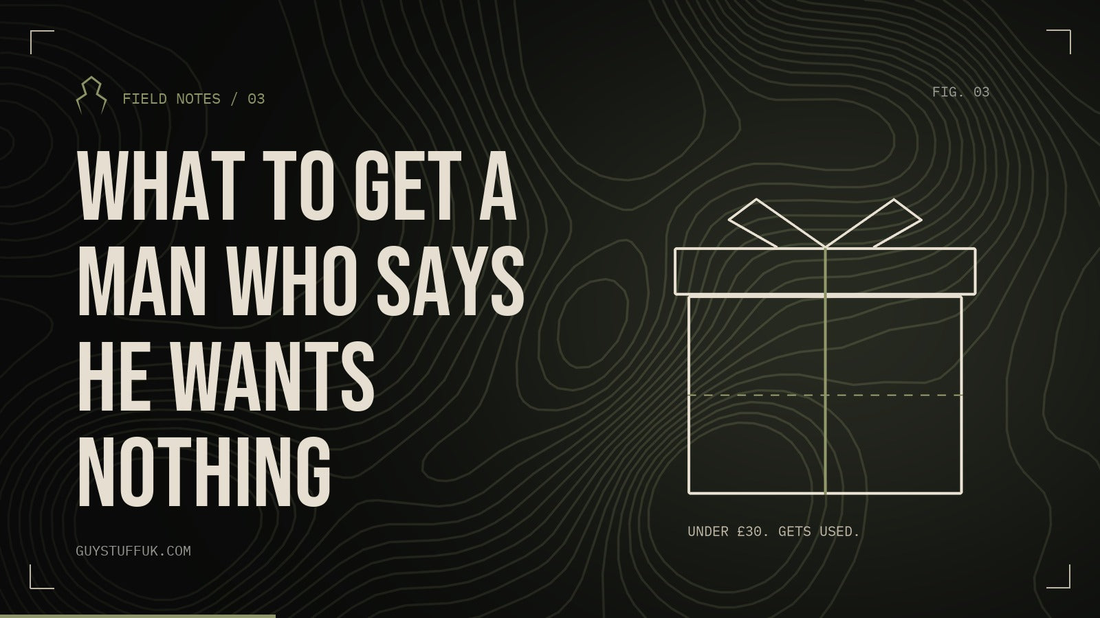 GUYSTUFF Field Notes: What to get a man who says he wants nothing