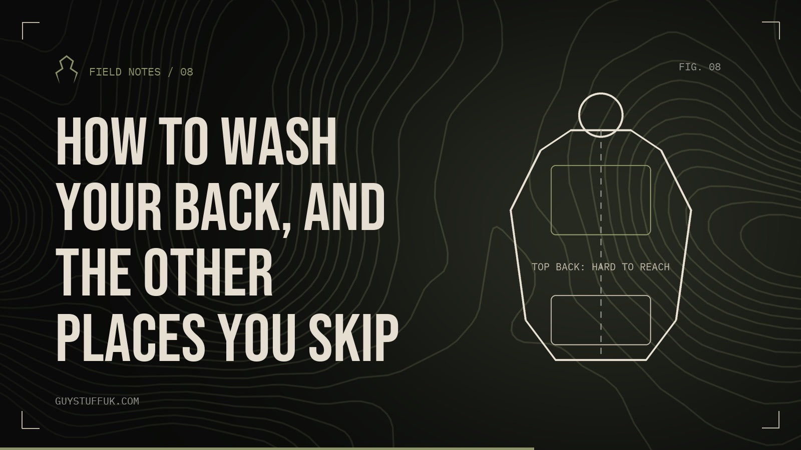 GUYSTUFF Field Notes: How to wash your back, and the other places you skip