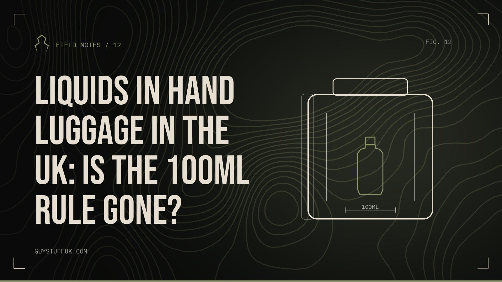 GUYSTUFF Field Notes: Liquids in hand luggage in the UK: is the 100ml rule gone?