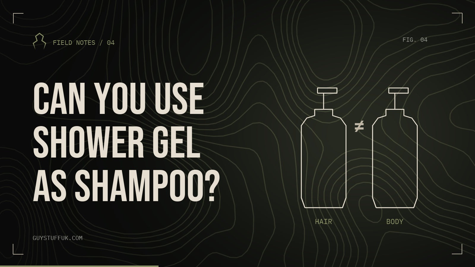 GUYSTUFF Field Notes: Can you use shower gel as shampoo?