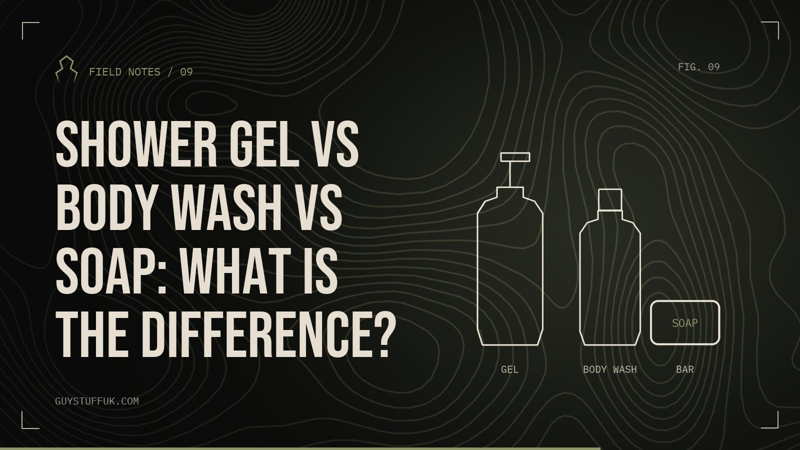 GUYSTUFF Field Notes: Shower gel vs body wash vs soap: what is the difference?